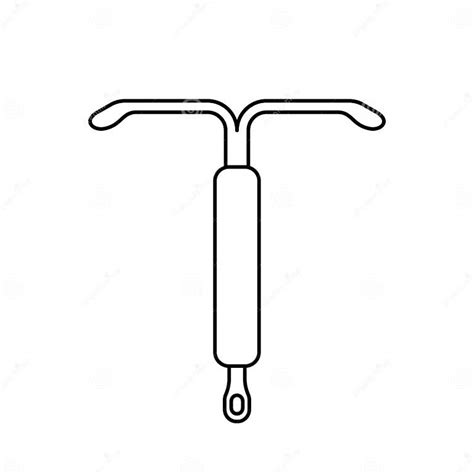 Intrauterine Device Icon Linear Logo Of T Shaped Iud Black Simple