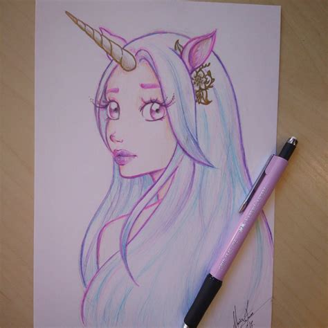 Cute anime unicorn girl | Unicorn drawing, Unicorn art drawing, Unicorn art