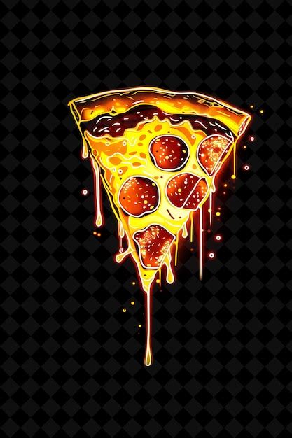 Premium Psd Delicious Pizza Slice Bit Pixel With Cheese And