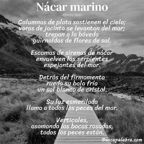 Poema Nácar marino de Alfonsina Storni Análisis del poema