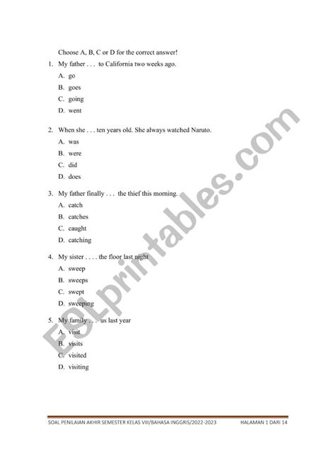 English Test Esl Worksheet By Ginolaro