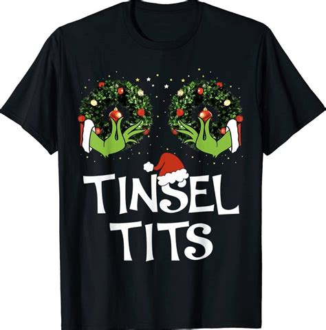 Grinch Hand Jingle Balls Tinsel Tits Christmas Funny Shirts Reviewtees