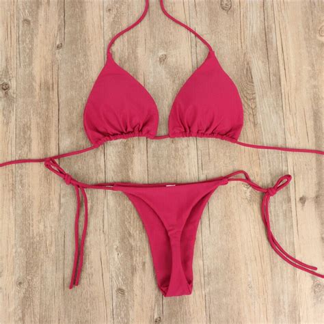 Sexy Mujer Bikini Brasile O Traje De Ba O Push Up Bra Bikini Set Dos