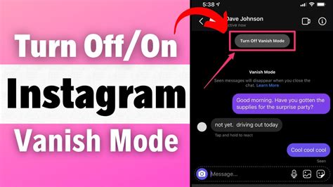 How To Turn Off Vanish Mode On Instagram 2023 YouTube