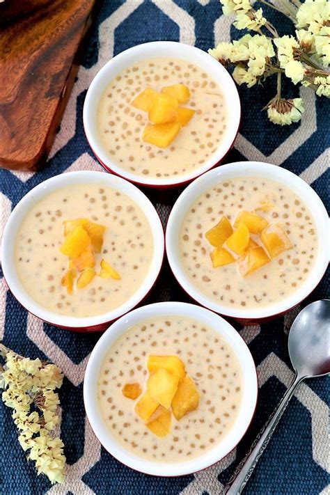 Mango Sago With Coconut Milk Foxy Folksy Recipe Asian Dessert