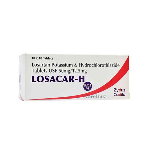 Losartanhydrochlorothiazide Losacar H 50125mg Tablets 10s Health