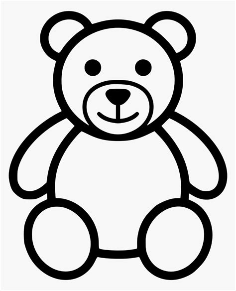 Free Bear Png Black And White - Clip Art Teddy Bear, Transparent Png ...