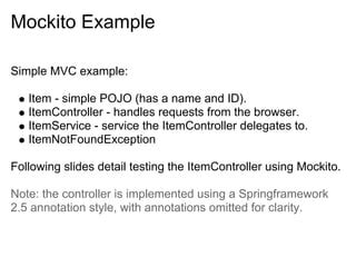 Mocking in Java with Mockito | PPT