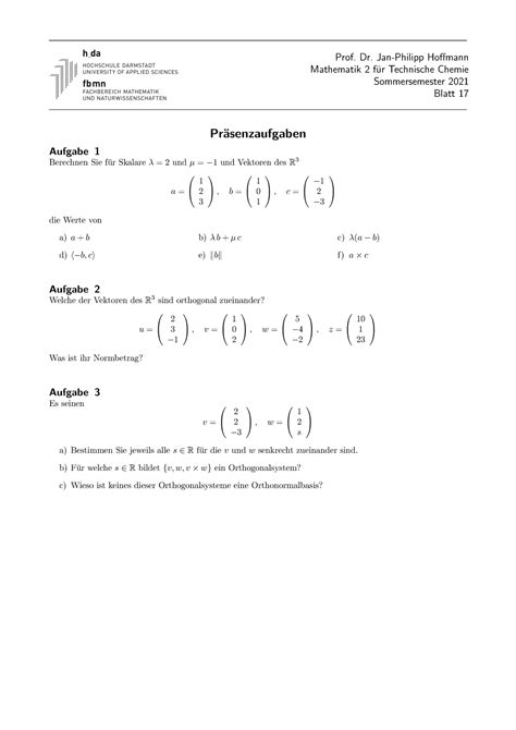 Ss Mathe Blatt Korrektur Prof Dr Jan Philipp Hoffmann