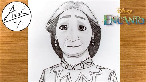 How To Draw Abuela Alma Madrigal Disney Encanto Sketch Tutorial Youtube