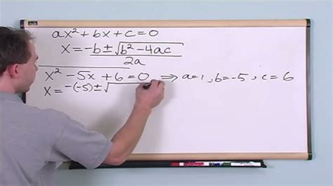 Lesson 15 The Quadratic Formula Algebra 2 Tutor Youtube