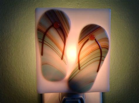 Fused Glass Flip Flop Night Light By Laglassea On Etsy Night Light Fused Glass Light