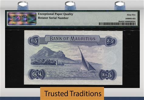 Welt Banknoten Rupees Tt Pk A Mauritius Elegant Queen