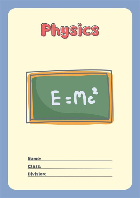 Physics Cover Page Designs