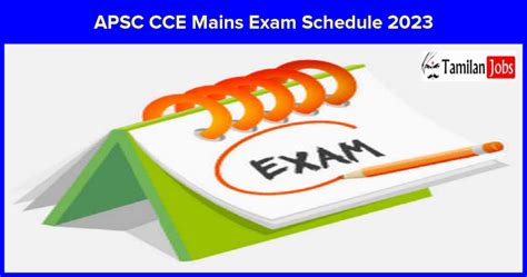 Apsc Cce Mains Exam Schedule Out Check Exam Centers Zones