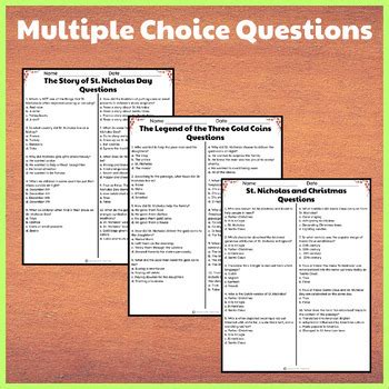 St Nicholas Day Reading Comprehension Passages With Multiple Choice