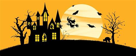 Halloween email stationery (stationary): Halloween Night Witch, Bats ...