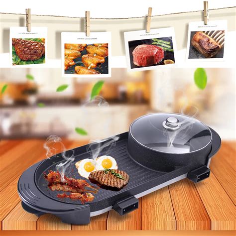 In Electric Barbecue Grill Teppanyaki Cook Fry Pan Bbq Oven Hot Pot