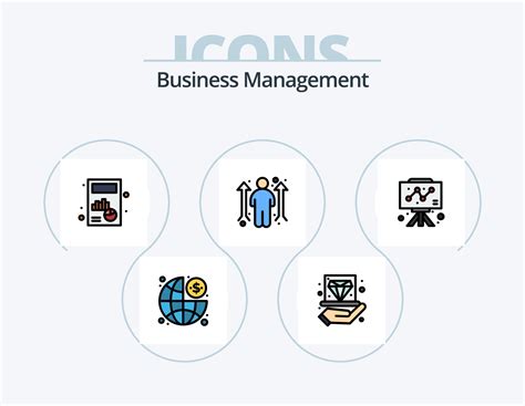 Business Management Line Filled Icon Pack 5 Icon Design Management