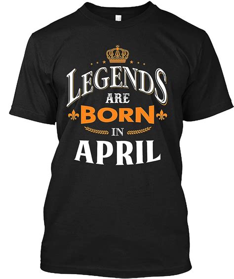 Legends Are Born In April Tshirt S Woman Funny Novelty T Shirt Black