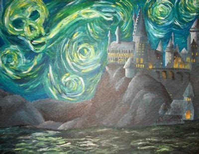 Hogwarts Starry Night Painting At Paintingvalley Explore