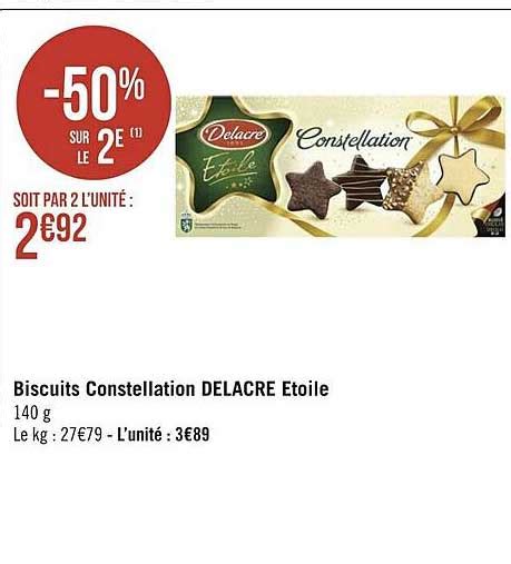 Promo Biscuits Constellation Delacre étoile chez Géant