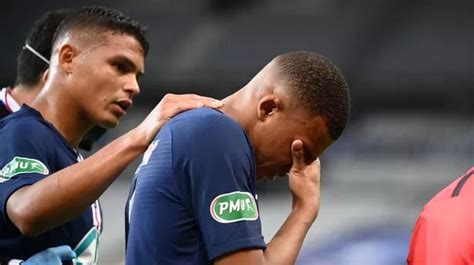 Kylian Mbappe leaves pitch in tears after horror tackle which sparks ...