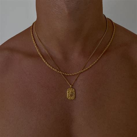 Lazio Gold Chain K Gold Plated Stainless Steel Rope Chain For Men