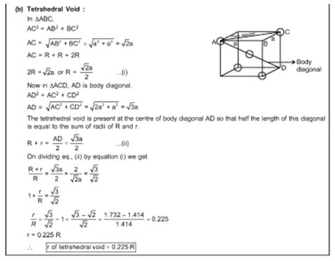 Explain The Calculation Of Radius Of Tetrahedral Void