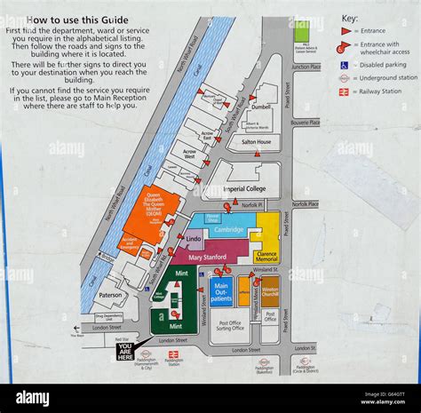 A map of st marys hospital in praed street hi-res stock photography and ...