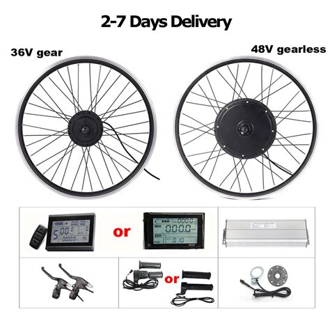 Ebike 36 48v 250 1500w Brushless Hub Motor Engine Front Rear Wheel Electric Conversion Bicycle