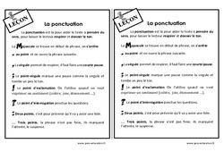 Leçon trace écrite cours Ponctuation CE2 pdf gratuit à imprimer