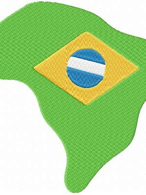 Matriz De Bordado Mapa Bandeira Do Brasil Compre Produtos