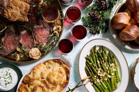 Christmas Menu With Rib Eye Roast