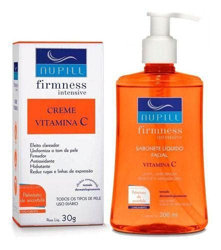 Kit Nupill Vitamina C Creme Sabonete Líquido Facial 200ml Sabonete