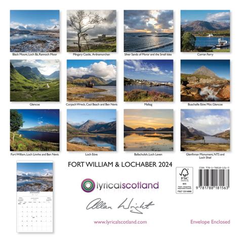 Zz Calendar Fort William Lochaber Op Lyrical Scotland