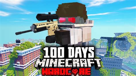 I Survived 100 Days In A Zombie War In Hardcore Minecraft YouTube