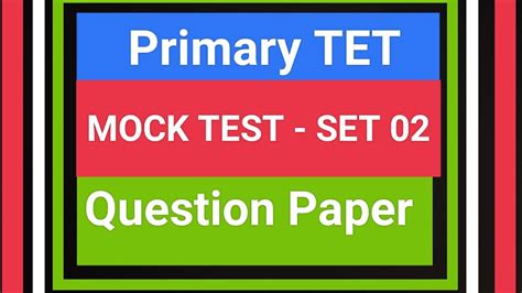 Primary Tet Mock Test Set Primary Tet Practice Set West