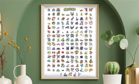 Pokedex Gen 1 poster A3 - Etsy