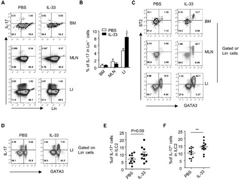 Fig E1 Il 33 Induces Il 17 1 Ilc2s In The Large Intestines Of Rag1 2 2