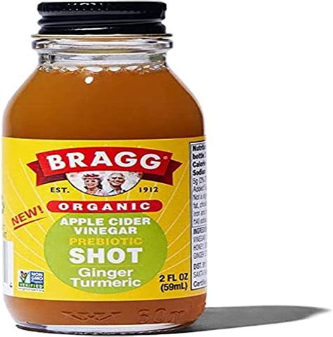 Bragg Apple Cider Vinegar Shot Oz Ml Ginger Turmeric Amazon Co