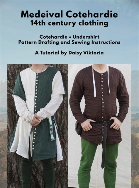 Medieval Cotehardie For Men - 14th century male SCA garb - PDF Tutorial ...