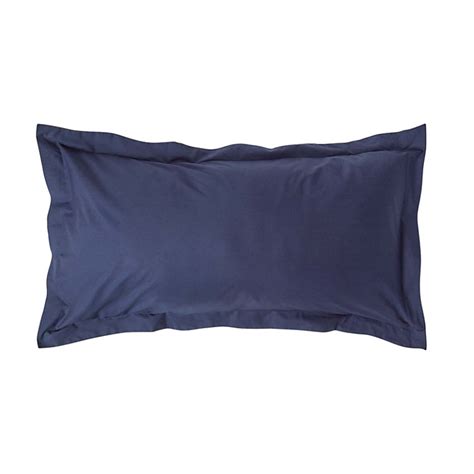 Homescapes Navy Blue Egyptian Cotton Oxford Pillowcase 200 Tc King