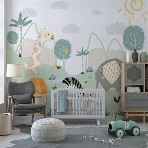 Papel de Parede Infantil Safari Patrícia Souza no Elo7 Ideiative