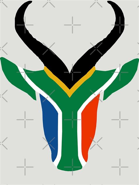 South African Flag Springbok T Shirt For Sale By Grizzlygaz