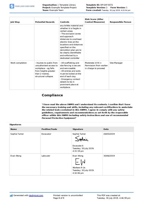 Safe Work Method Statement For Demolition Demolition Works Swms