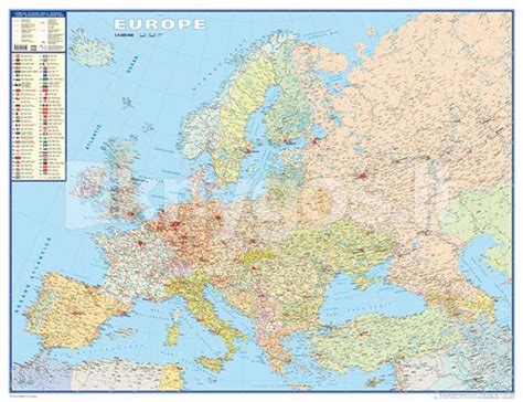 Europos Politinis žemėlapis Sieninis M 15 000 000 Kainos Nuo 863