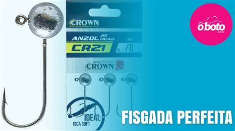 Anzol Jig Head CR21 Crown Para Iscas Artificiais De Soft YouTube