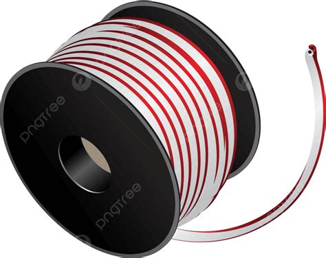 Carrete De Cable Eléctrico Rollo Alambre Coaxial Vector PNG Rodar