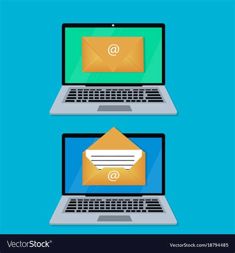 Sending And Receiving Email Royalty Free Vector Image